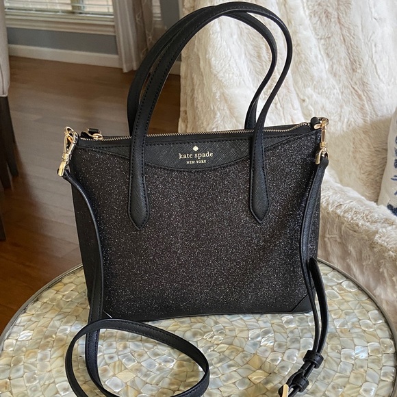 Kate Spade Black Sparkle Shoulder Bag Brand New